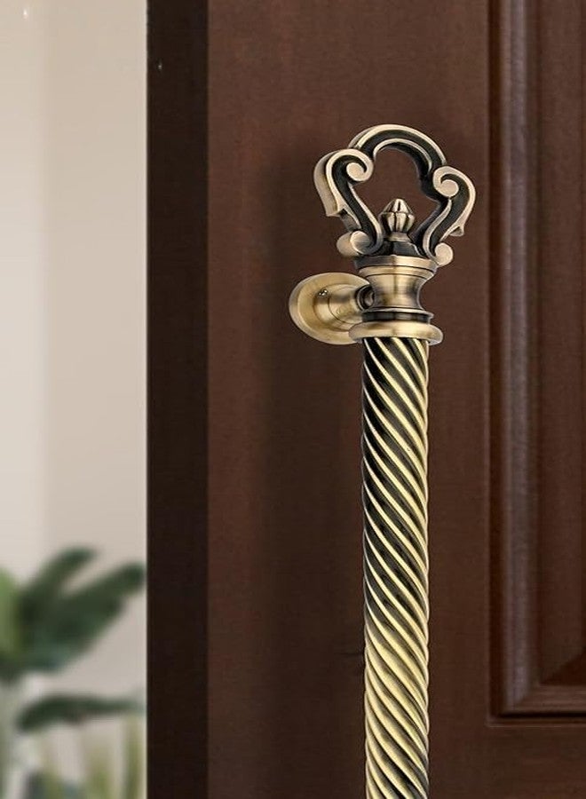 Chitra Brass Key Series Heavy Main Door Pull Handle Pack of 2 (18 Inch, Antique Brass) - Image 2